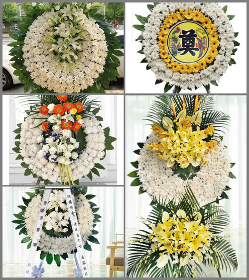 山东济宁金乡县胡集镇鱼山集村花圈速递